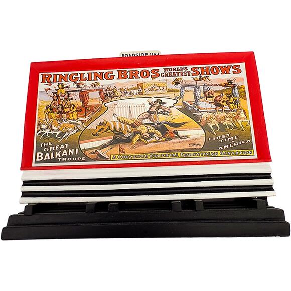 Lefton Ringling Bros Barnum Bailey Circus Roadside USA Billboard 10521 in Box - Picture 3 of 8